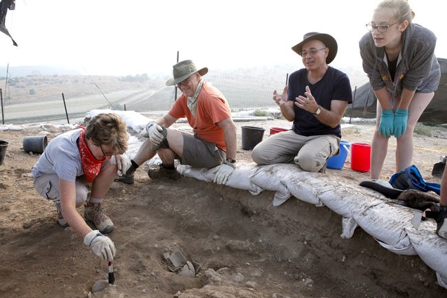 at an excavation