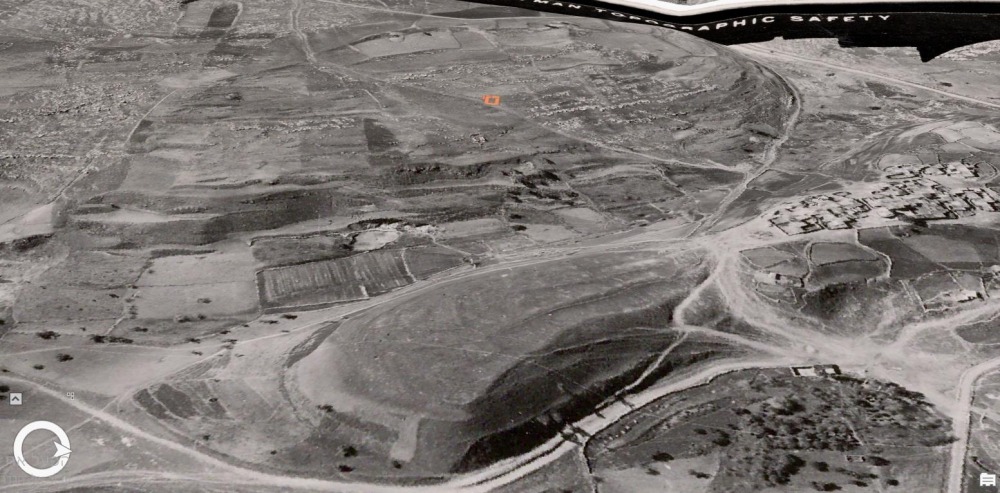 Tel Qedesh and Qedesh west, 3D simulation of British aerial photo, 1945